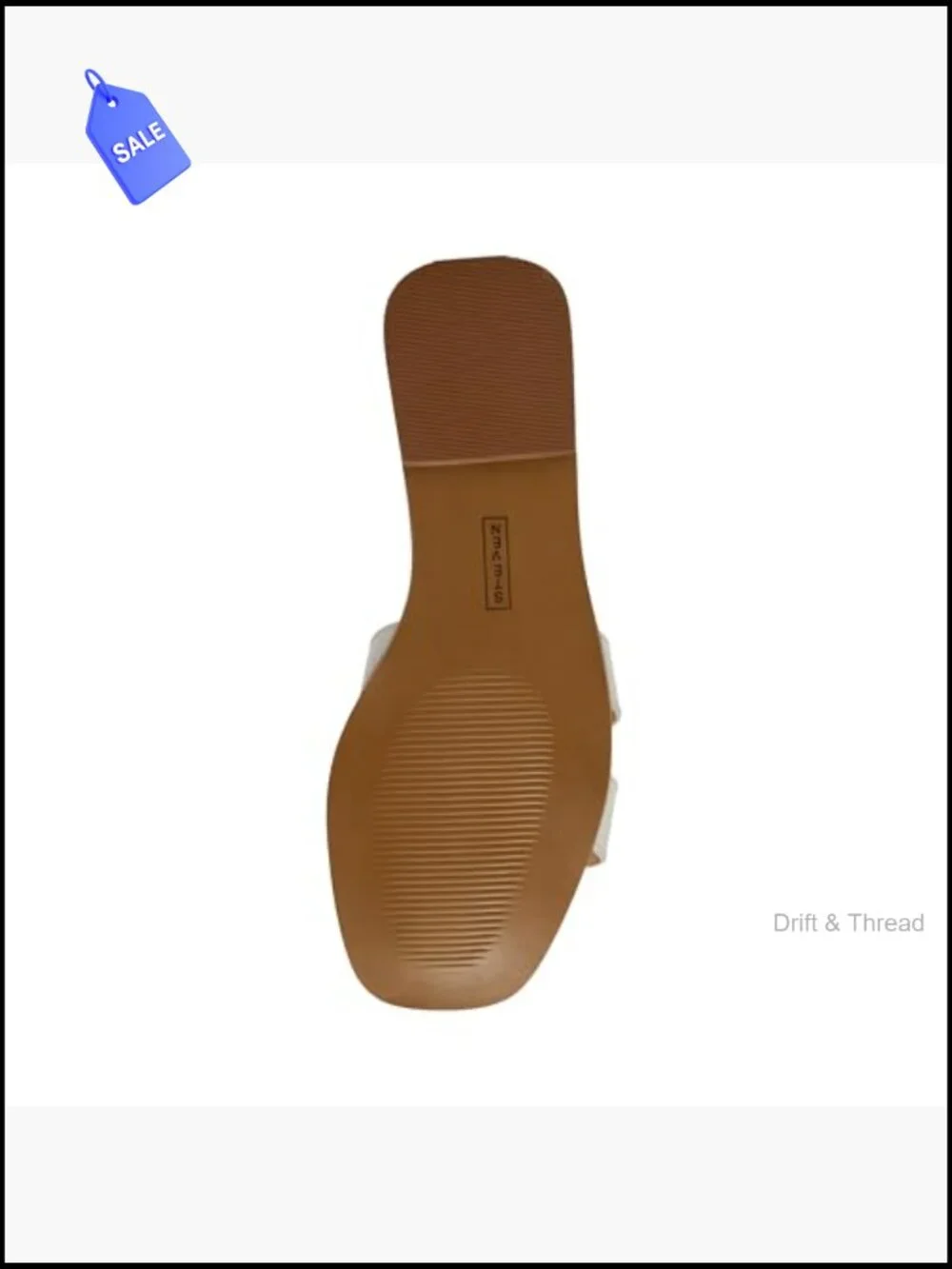 Women's Leather Slide Sandals with Square Toe
